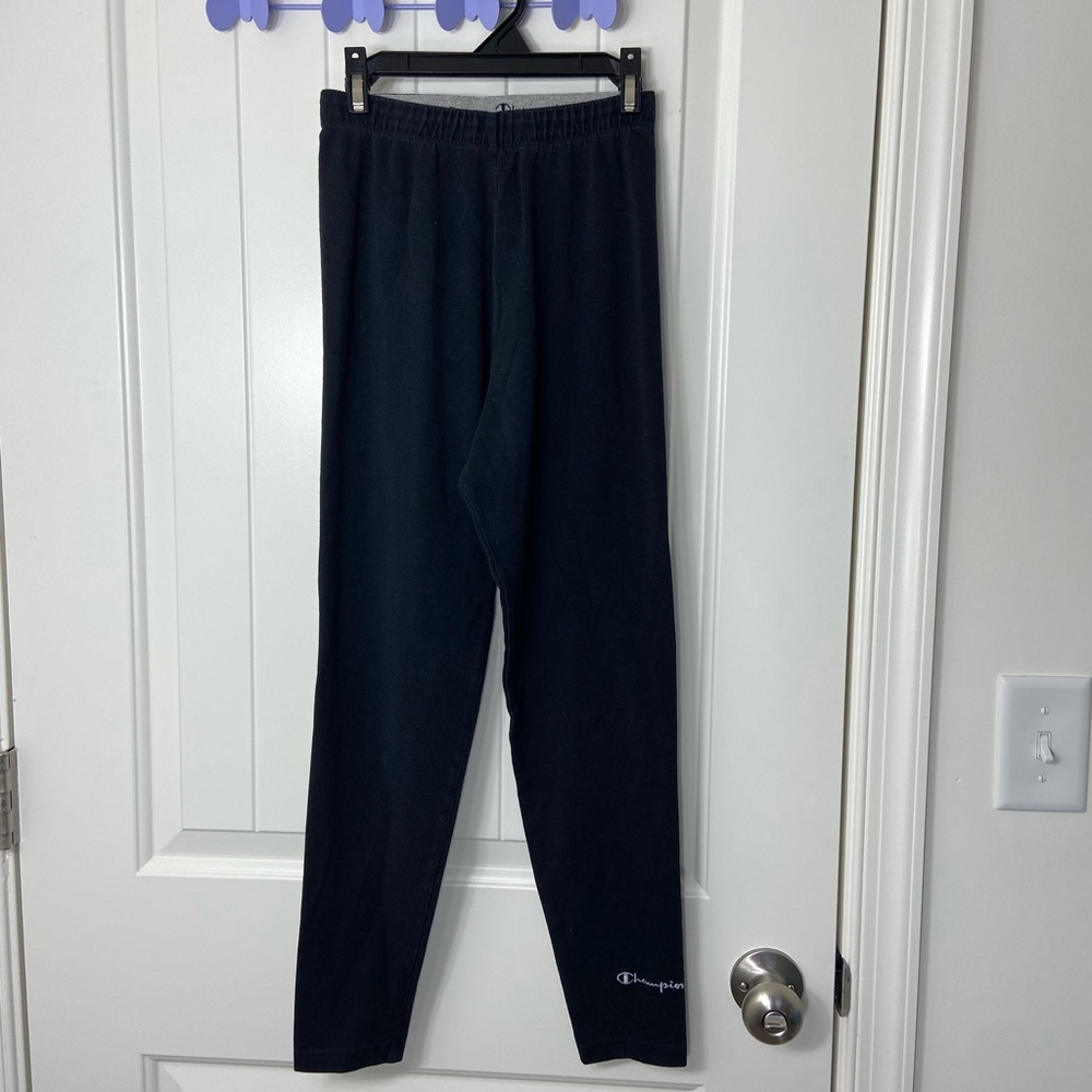 EUC Champion‎ youth black elastic waist stretch leggings pants activewear XL
